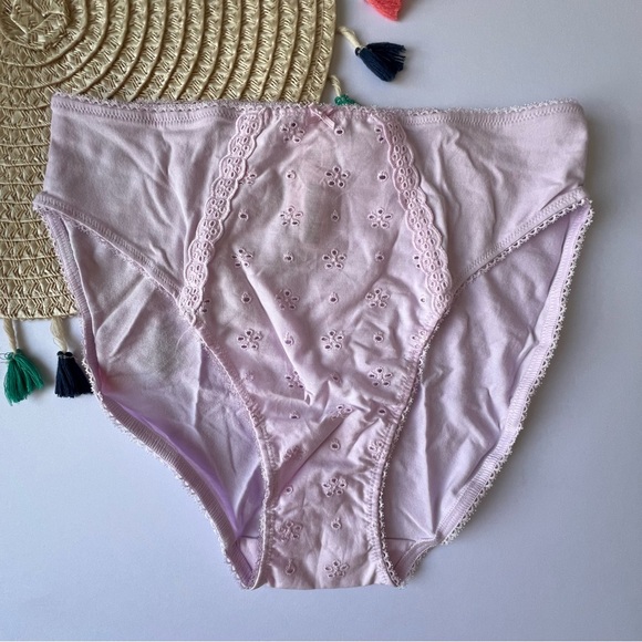 Victoria's Secret Stretch Cotton Eyelet High-Leg Brief Panty Violet S NEW - Picture 1 of 5